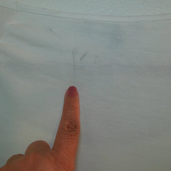 NY Collection Women Plus Size 1x Black White Mesh Lace Top Shirt Blouse - Picture 7 of 9